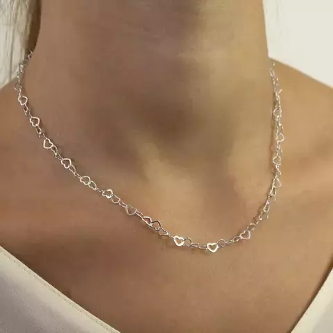 Corrente Prata Elo de Coração Fio 4mm