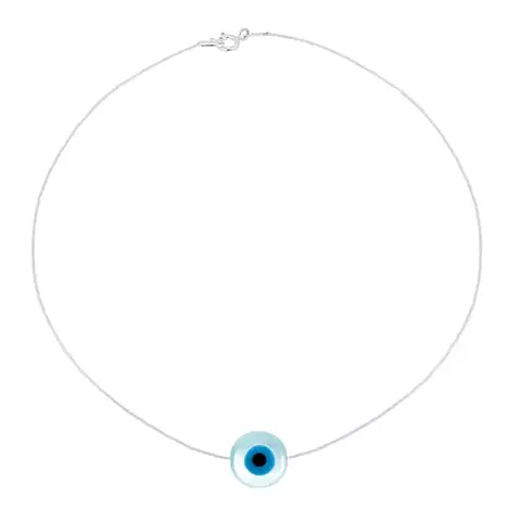 Gargantilha Nylon 37cm Olho Grego 8mm