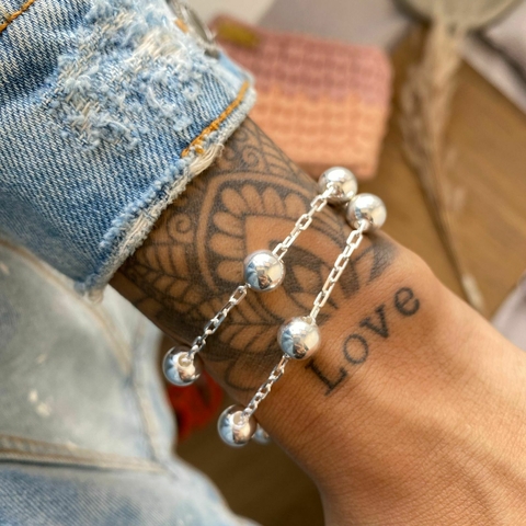 Pulseira Lisa Bolinha 8mm