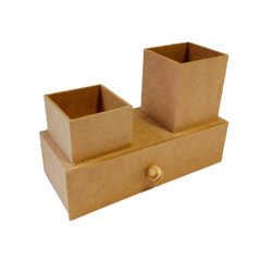 Kit Escritório com Porta Caneta, Clips e Gaveta em MDF - comprar online