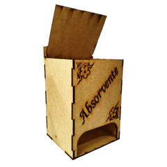 Porta Absorvente em MDF Cru com Tampa Basculante | Corte a Laser | Para Parede ou Móvel na internet