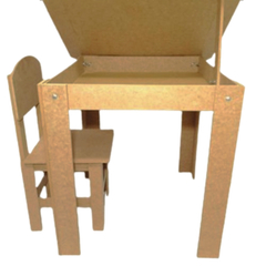 Mesa Mesinha Infantil com Tampo e 1 Cadeira em MDF - comprar online