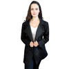 Sobretudo Feminino Casaco de Frio Botões Flanelado Inverno