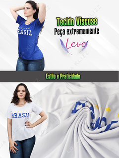 Camiseta Brasil Feminina Blusa Copa 2022 Seleção Brasileira - comprar online