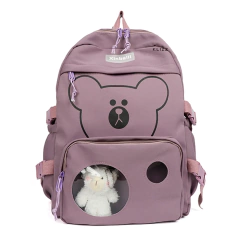 Mochila Bolsa Feminina Escolar Antifurto Fofa Kawaii Juvenil