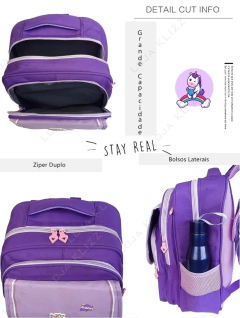 Mochila Bolsa Escolar Infantil Menino Dinossauro Reforçada - KLIZZ