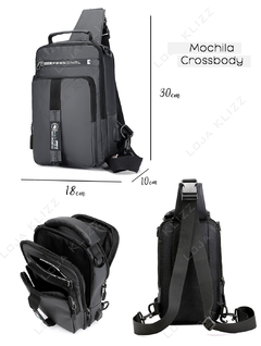 Mochila Compacta Antifurto Usb Crossbody Unissex Waterproof - comprar online
