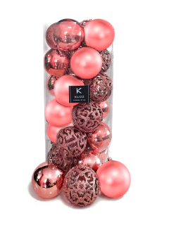 Bola De Natal 24 Un Grande 8cm Mista Glitter Luxo Decoração - comprar online