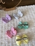 Kit 5 Lacinhos para bebê com decoração de borboleta no bico de pato