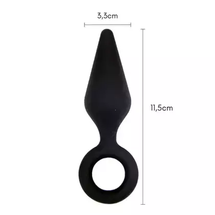 Plug Anal em Formato Cone com alça de Dedo