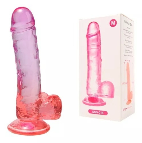 Prótese Peniana em Degrade com ventosa - comprar online