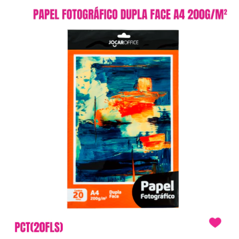 PAPEL FOTOGRÁFICO DUPLA FACE A4 200G - JOCAR OFFICE - comprar online