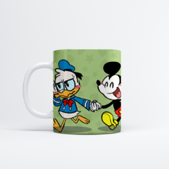 Taza del día del amigo Mickey y Donald