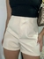 Shorts Zara Alfaiataria Cintura Alta com Zíper na Lateral