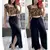 Calça Pantalona Feminina Fendas Laterais Cintura Alto Forrado Moda Super Envio ! ! 001