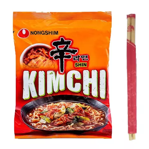 Lamen Coreano Shin Kimchi Ramyun Picante Nongshim 120g - Three Foods Distribuidora
