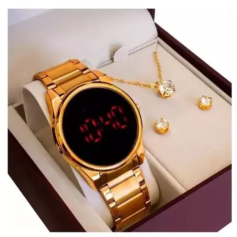 Relógio Feminino lançamento Touch Pulseira magnetica Rose 234