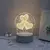 Luminária de Mesa de LED 3D Criativa / Luz Noturna Decorativa - Achadinhos.com