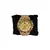 Relógio masculino dourado prata metal analógico digital refletivo jacaré - comprar online