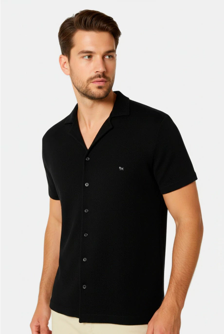 Camisa manga curta piquet textura Atittude - comprar online
