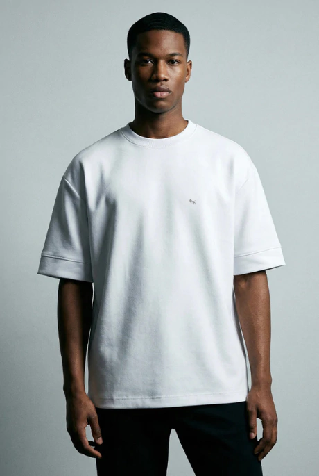 Camiseta oversized suedine interlock premium Atittude na internet