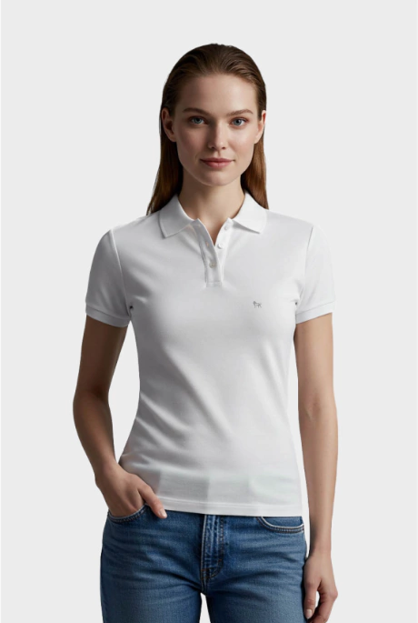 Polo piquet pima feminina Atittude