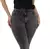 Calça Jeans Feminina Cinza Grafite Manchado Marmorizada Moda Premium Cintura Média - Atittude Store