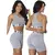 Kit 2 Conjuntos Academia Top e Short Elástico Exposto Feminino