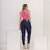 Calça Jeans Feminina Premium Azul Escuro Escuro Azul Cintura Alta Com Elástico - Atittude Store