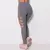 RIKINTE Calça Legging Feminina Aberta Cortada Rasgada Laser Fitness Academia Fi