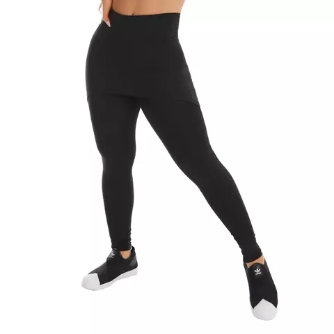 Calça Legging Feminina Com Tapa Bumbum Preta Massam Fitness