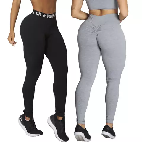 Kit 2 legging 1 Levanta Bumbum e 1 Elástico Exposto