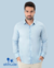 Camisa manga longa slim fit básica lisa na internet