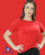 Camiseta feminina t-shirt baby long gola redonda