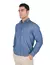 Camisa jeans manga longa slim fit Atittude