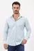 Camisa social manga longa slim fit listras dupla Atittude