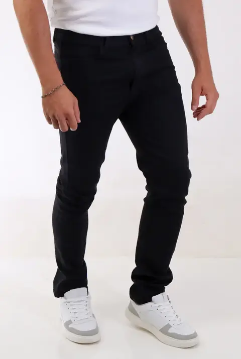 Calça jeans basic slim Atittude 247 Preto Basic