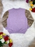 Blusa de Moletom Com Zíper Lilás Manga Pelúcia Marfim na internet