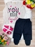 Conjunto de Moletom Blusa Mafim e Calça Preta You Are - comprar online