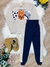 Conjunto de Moletom Blusa Marfim e Calça Azul Marinho Jogos - Atittude Store