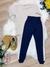 Conjunto de Moletom Blusa Marfim e Calça Azul Marinho Jogos na internet