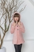 Casaco Infantil Pelúcia Canelado Forrado Rose C/ Capuz Botões - comprar online