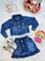 Imagem do Conjunto Infantil Jaqueta e Saia Jeans Azul Casual