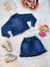 Conjunto Infantil Jaqueta e Saia Jeans Azul Casual na internet