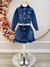 Conjunto Infantil Jaqueta e Saia Jeans Azul Casual - loja online