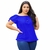 Blusa Feminina Ciganinha Ombros A Mostra Casual Lisa Crepe Acetinado - loja online