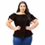Blusa Feminina Ciganinha Ombros A Mostra Casual Lisa Crepe Acetinado - comprar online