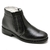 Botina Casual Conforto Couro de Carneiro Preto