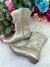 Bota/ Coturno Flor Di Mila Boiadeira Texana Maria Dourado