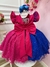 Vestido Infantil Stitch Angel Pink Azul Glitter C/ Led Colorido